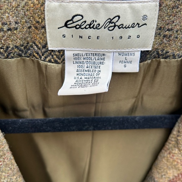 Eddie Bauer Blazer Vintage Plaid Wool L Womens Multi-Color - Picture 7 of 7